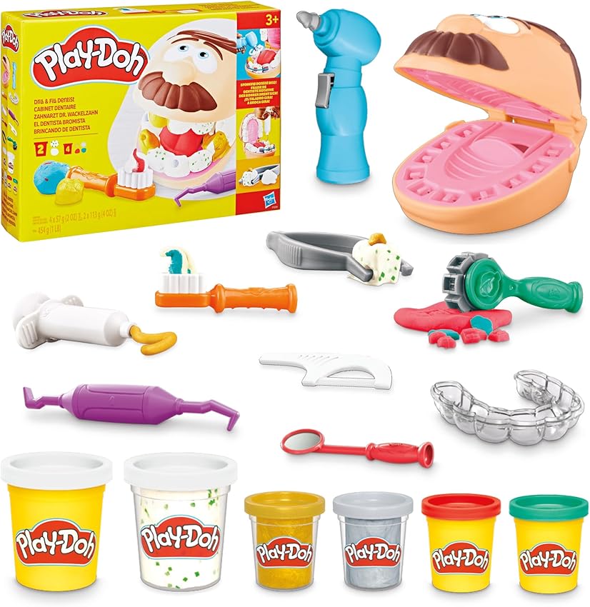 Play-Doh F1259 El Dentista Bromista, 8 botes 🎨