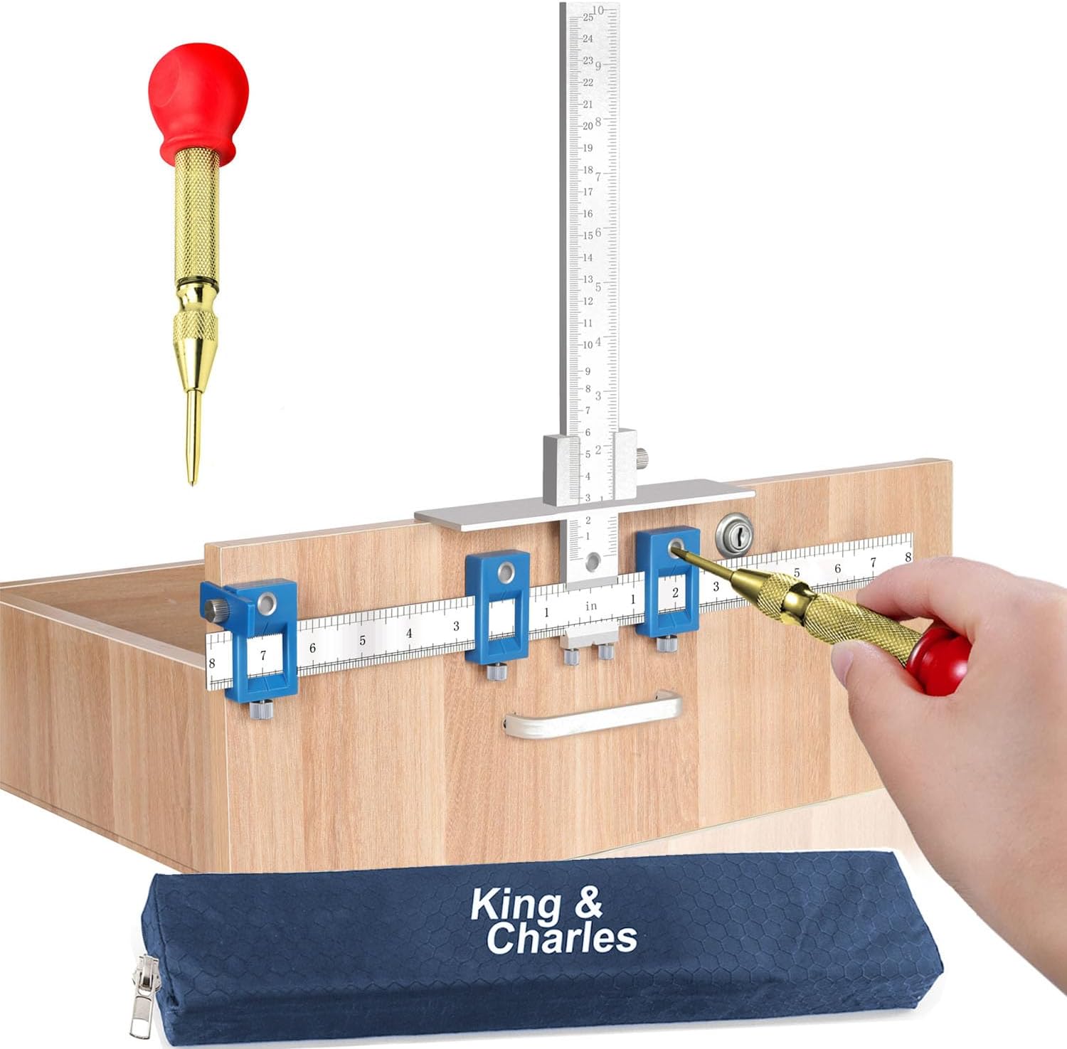 Thumbnail 6 de King&Charles Cabinet Hardware Jig, Aluminum