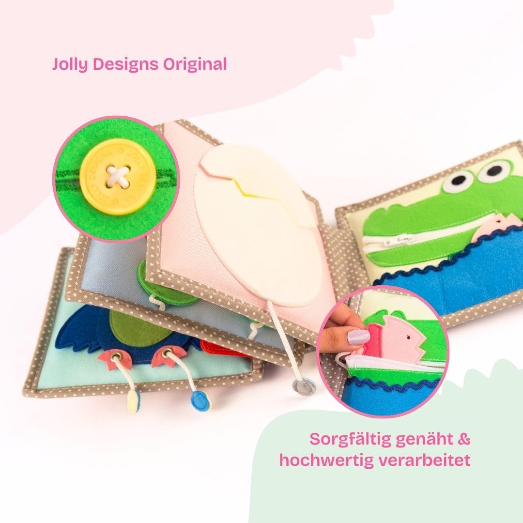 Thumbnail 6 de Jolly Designs – Mini Quiet Book Peek-a-Boo: Montessori-Stoffbuch für Babys ab 6 Monaten