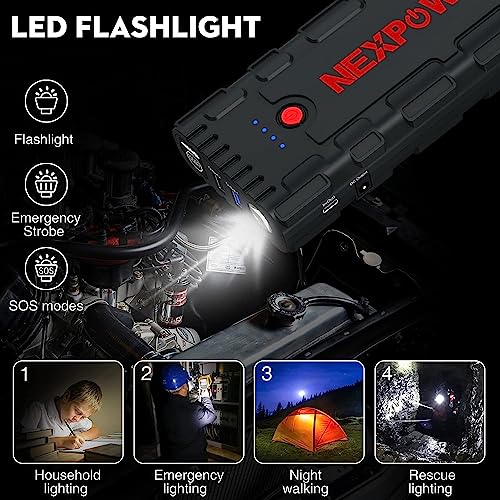 Thumbnail 4 de NEXPOW Starthilfe Powerbank 2000A Spitzenstrom 🚗