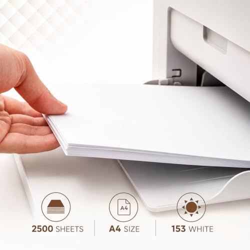 Detalle de Azark Multi-Purpose Printer Paper, 2500 Sheets, White