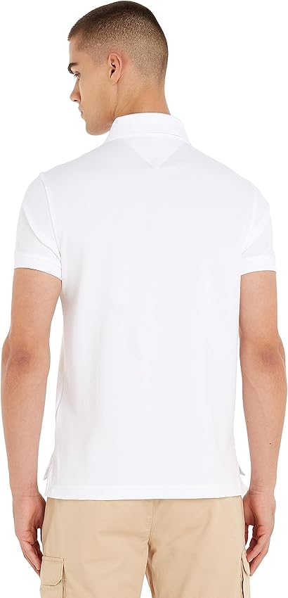 Detalle 2 de Tommy Hilfiger Polo Slim Fit Hombre 1985 - Blanco