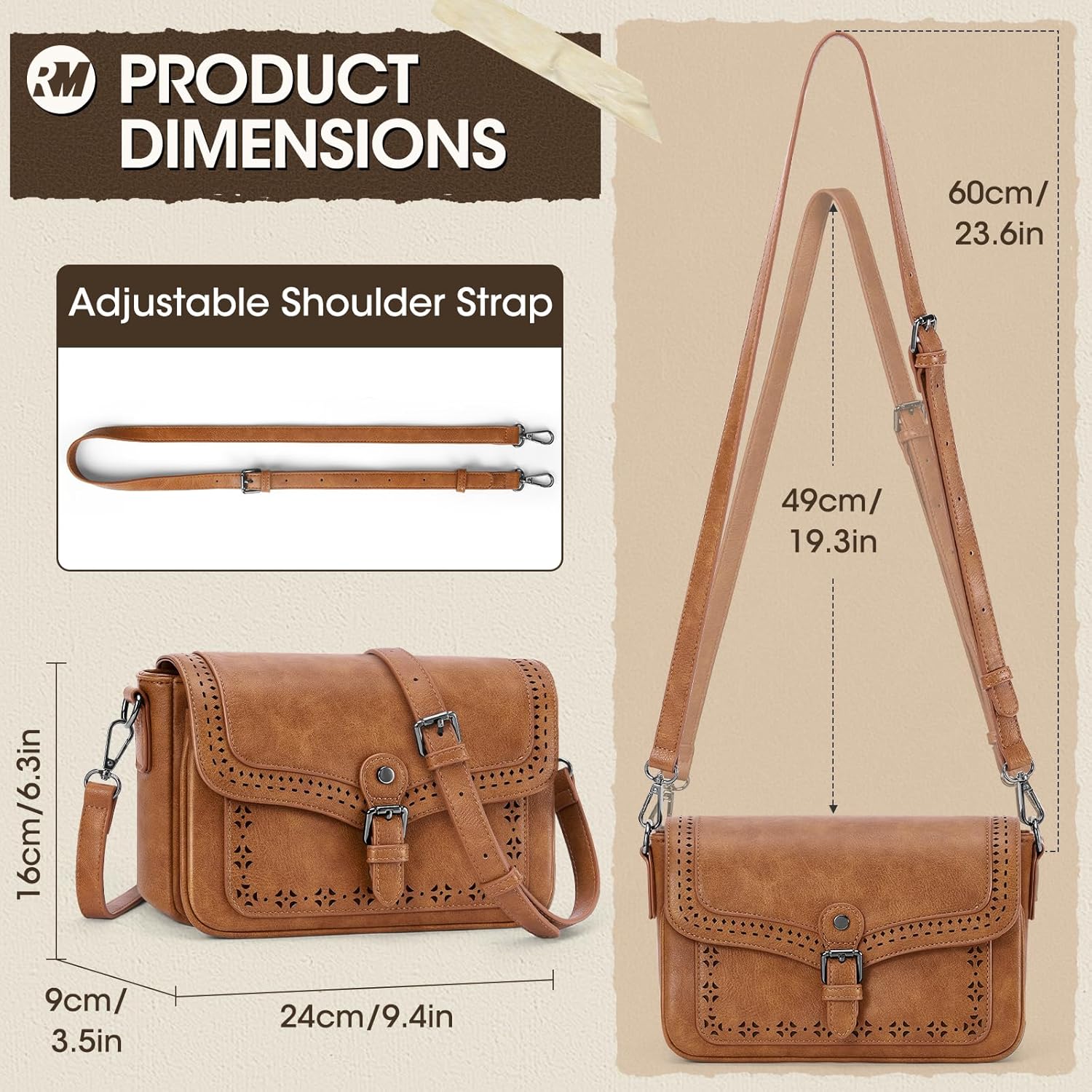 Detalle 1 de RAINSMORE crossbody bag with multiple pockets