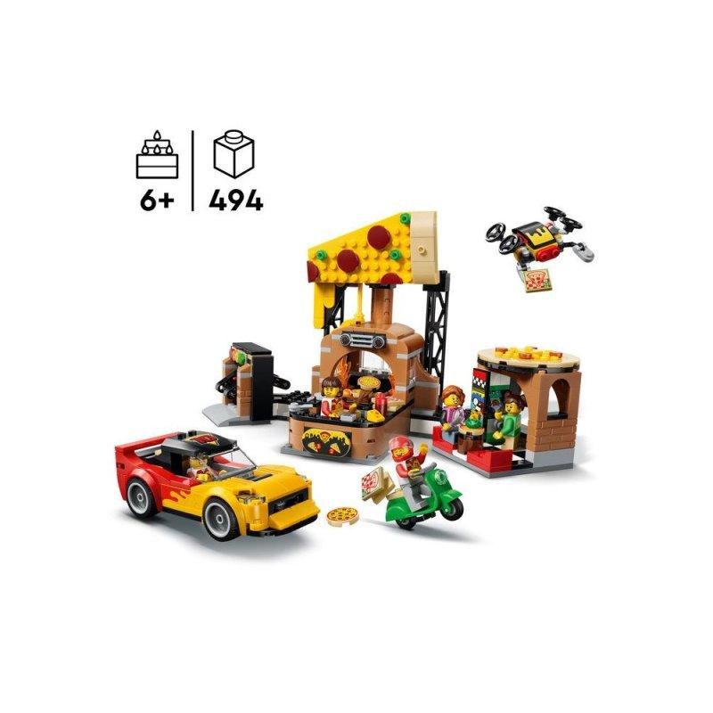 Thumbnail 3 de LEGO City 60496 Experiencia de Reparto de Pizza: furgoneta, moto y dron