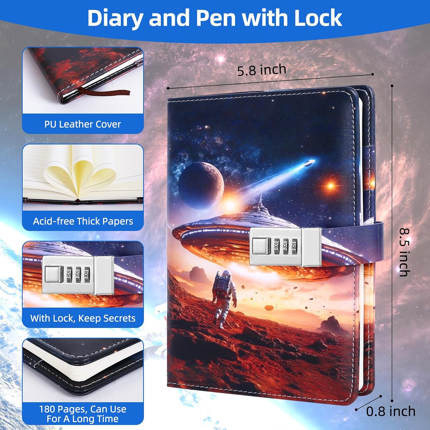 Thumbnail 1 de Folxakdis Journal Intime Garçon Cadenas 8–16 ans