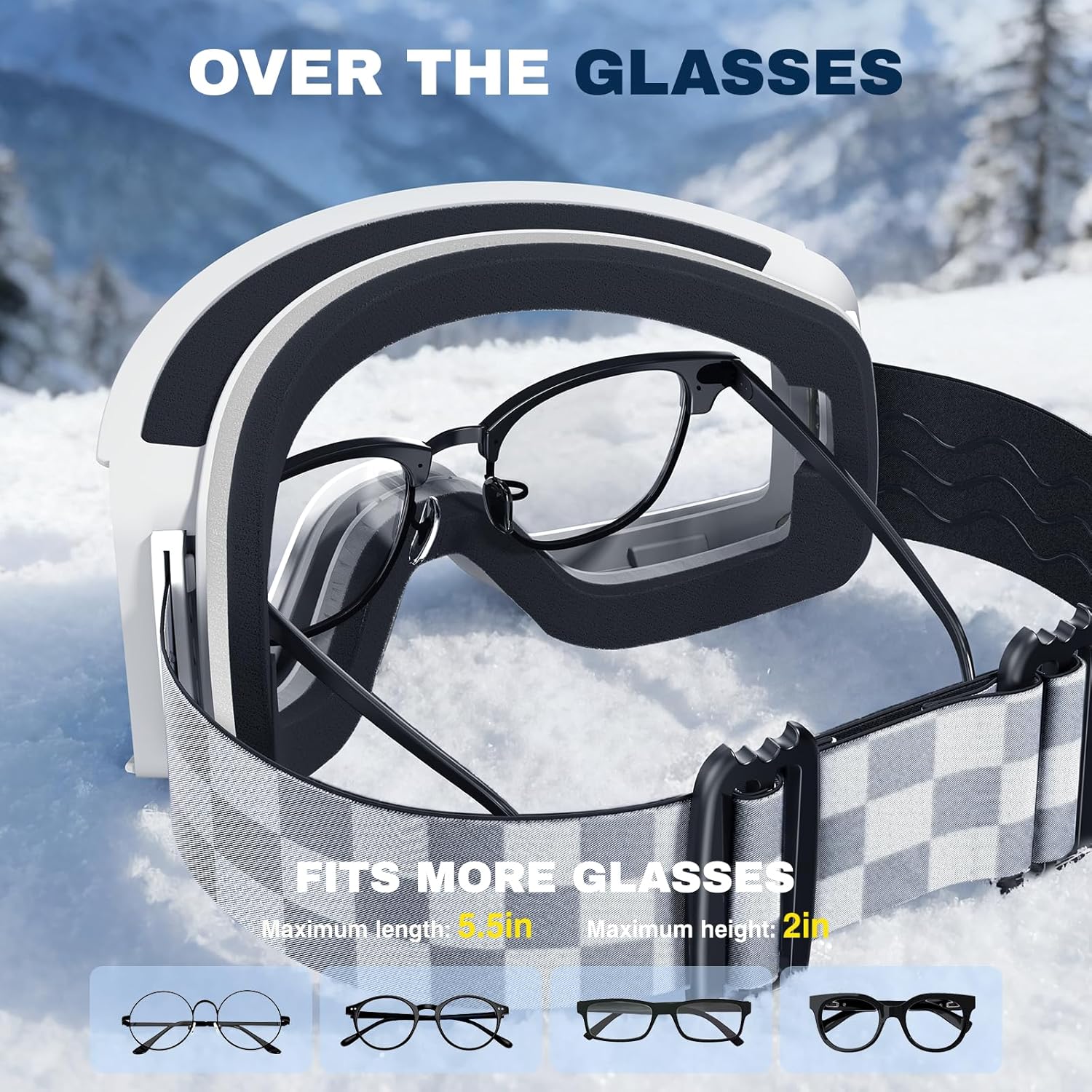 Thumbnail 3 de DOMOR Kit de Lunettes de Ski Magnétique avec 2 écrans détachables