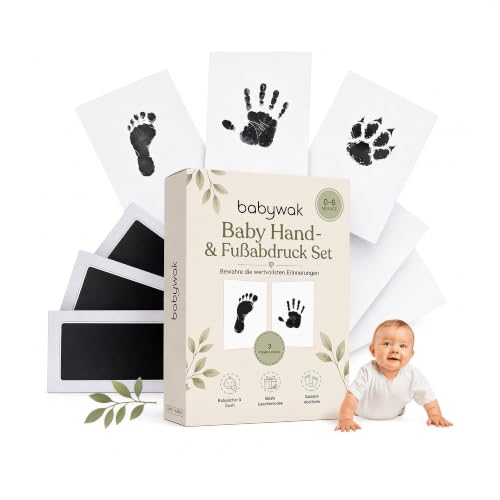 Detalle de Babywak Baby Fuß- und Handabdruck-Set – Abdruckset ohne Tinte, für 0–6 Monate