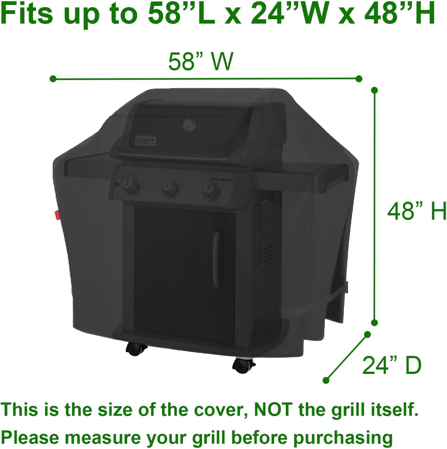 Detalle de Weber Spirit II E-310 Outdoor Grill Cover 🧯
