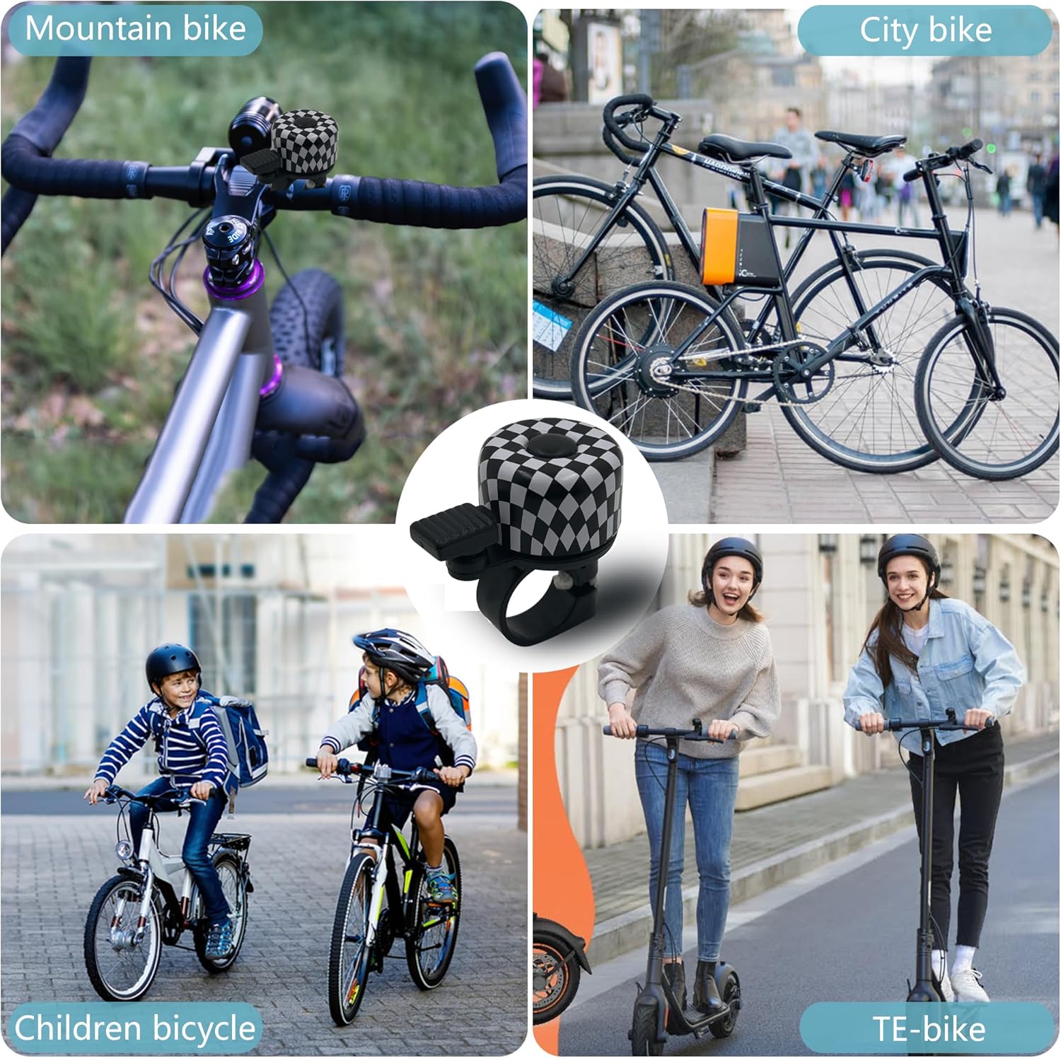 Thumbnail 4 de laeeyin Mini Fahrradklingel – lauter Knacksound (120 dB) für MTB, Rennrad und Alltagsradeln