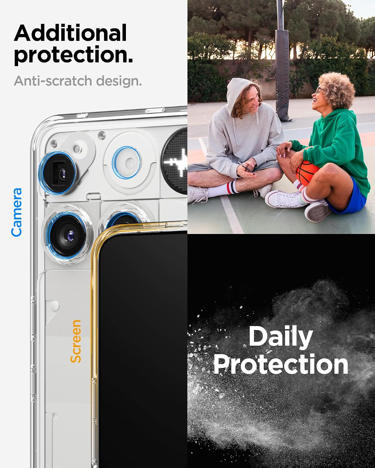 Detalle de Spigen Cover Ultra Hybrid compatibile con Nothing Phone (3) – Trasparente