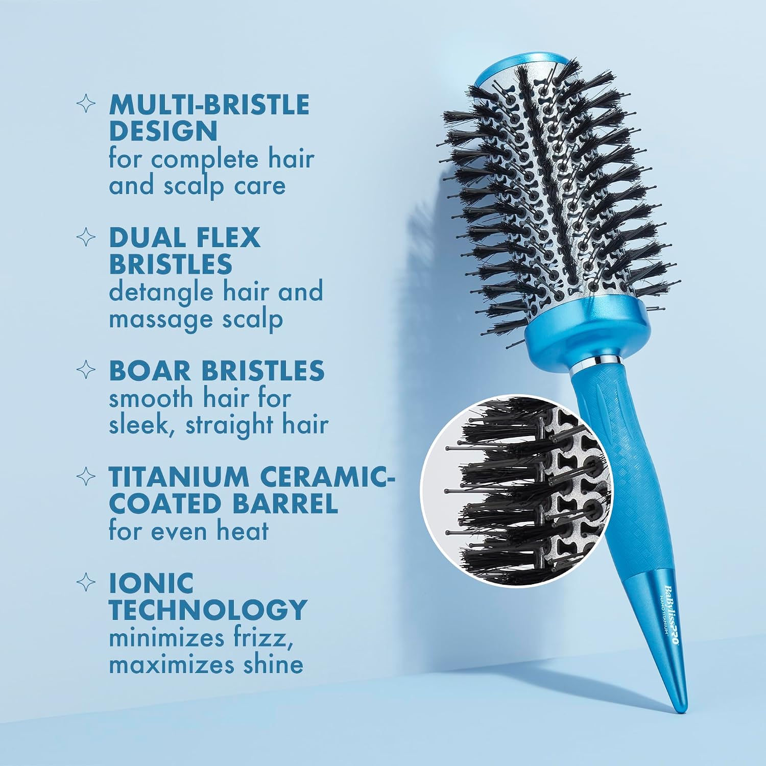 Detalle 1 de BaBylissPRO Round Hair Brush, Nano Titanium