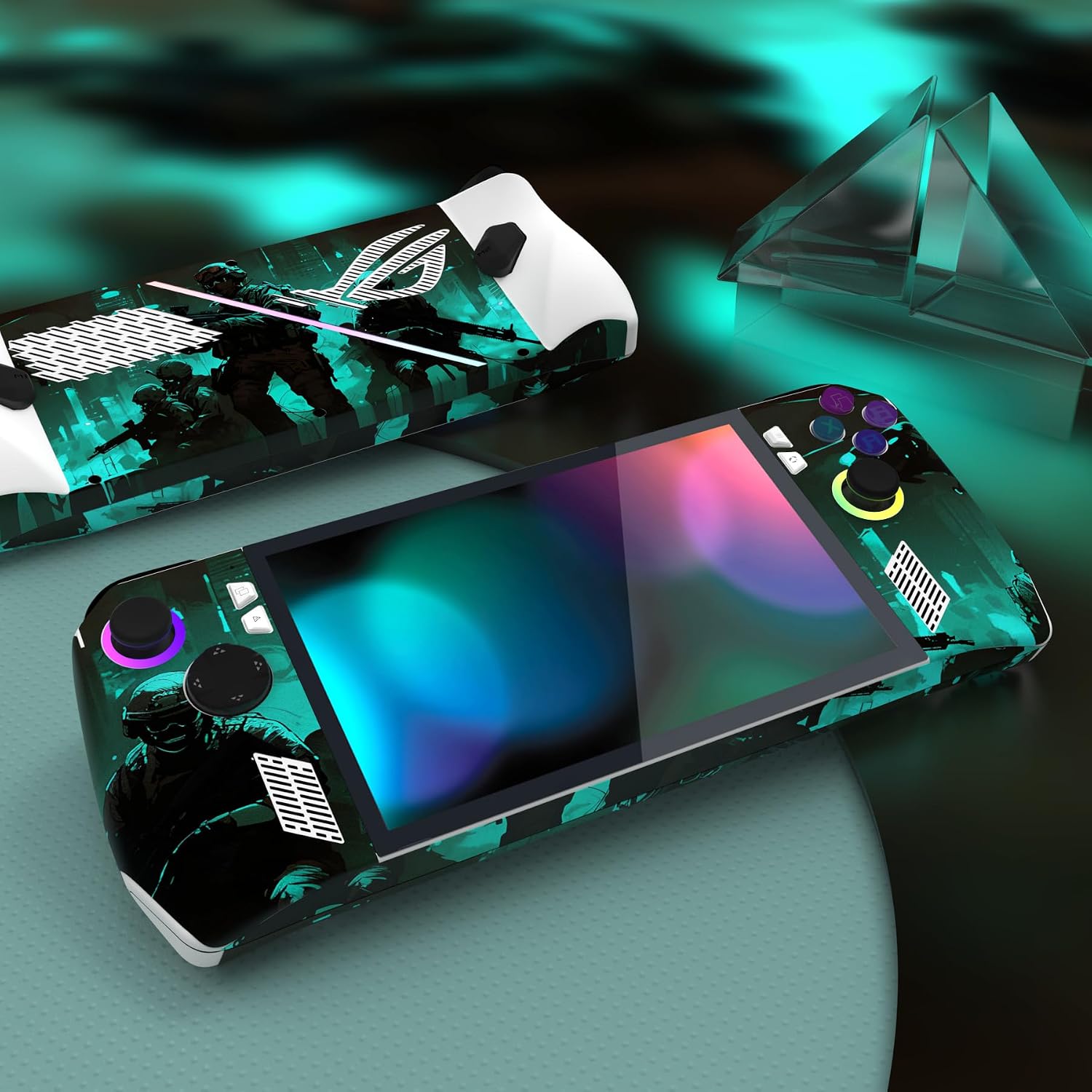 Detalle de PlayVital 2 Set Protective Skin Decal for ROG Ally – Fearlessness