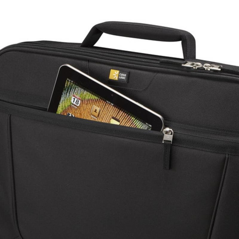 Detalle de Maletín Case Logic VNCI-217 Black 17.3" — Bandolera y protección para tu portátil