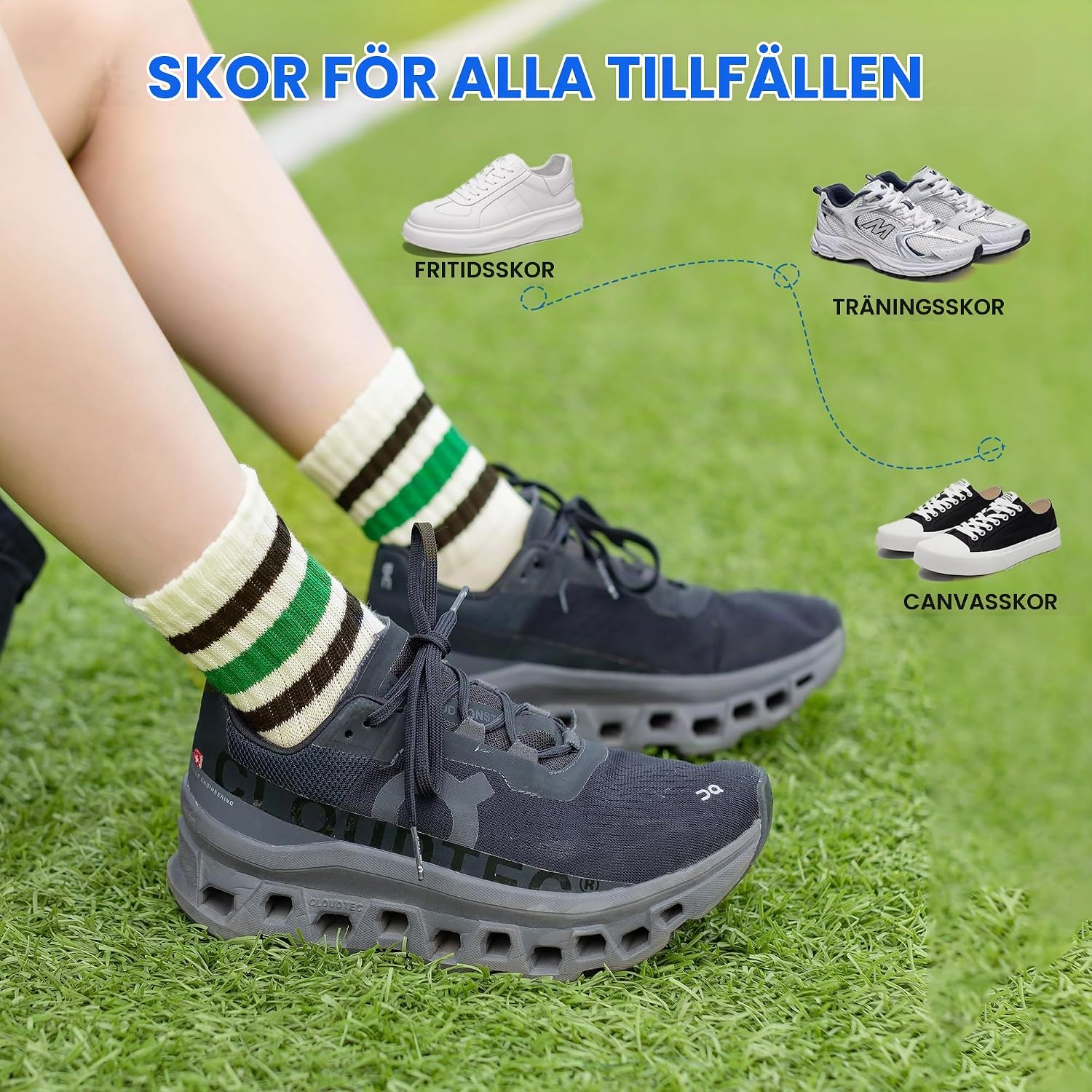 Thumbnail 6 de BONANGEL tennisstrumpor för barn i bomull, 6 par, storlek 31–34 och 35–38