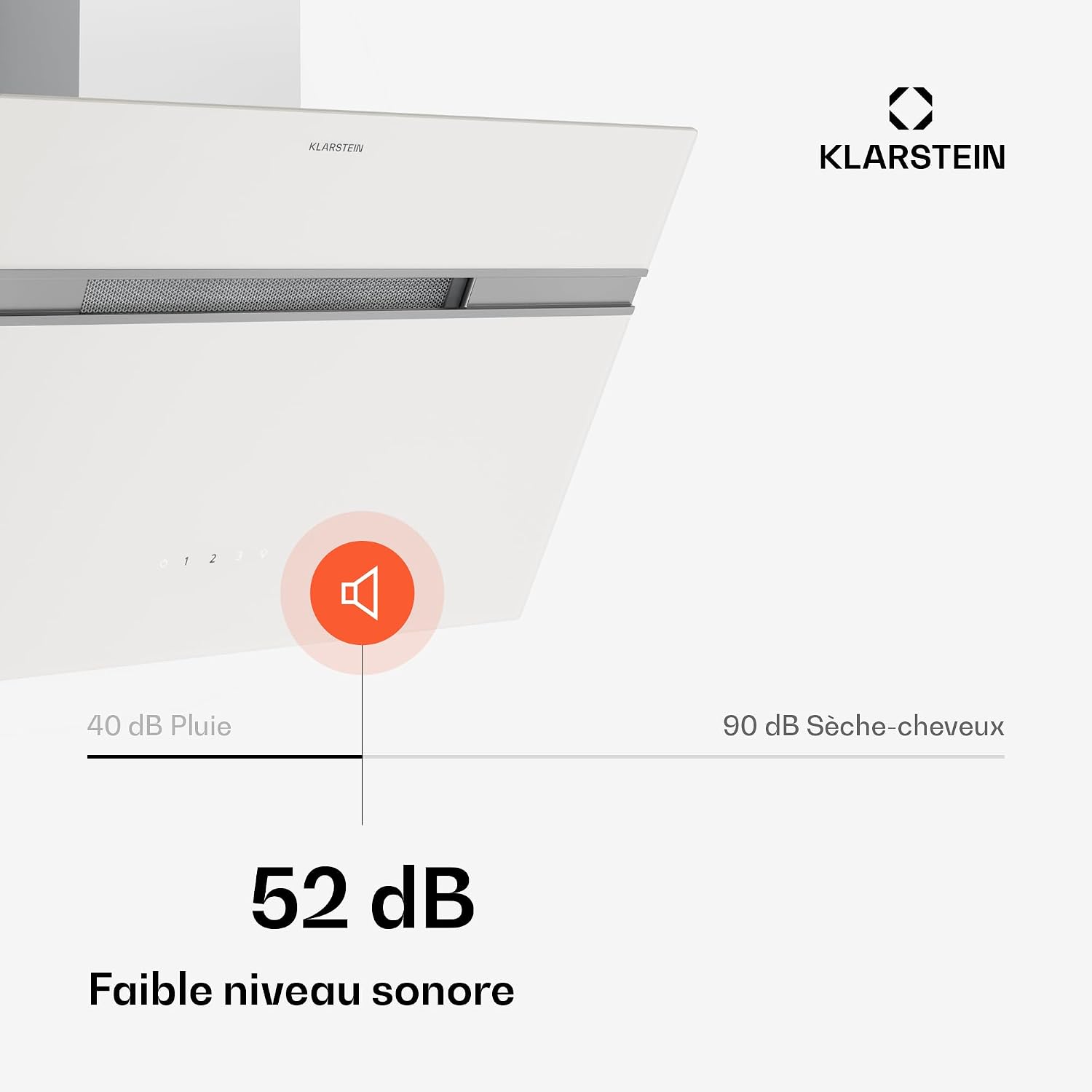 Detalle 2 de Klarstein Alina afzuigkap 60 cm, 600 m³/h, touchbediening en led