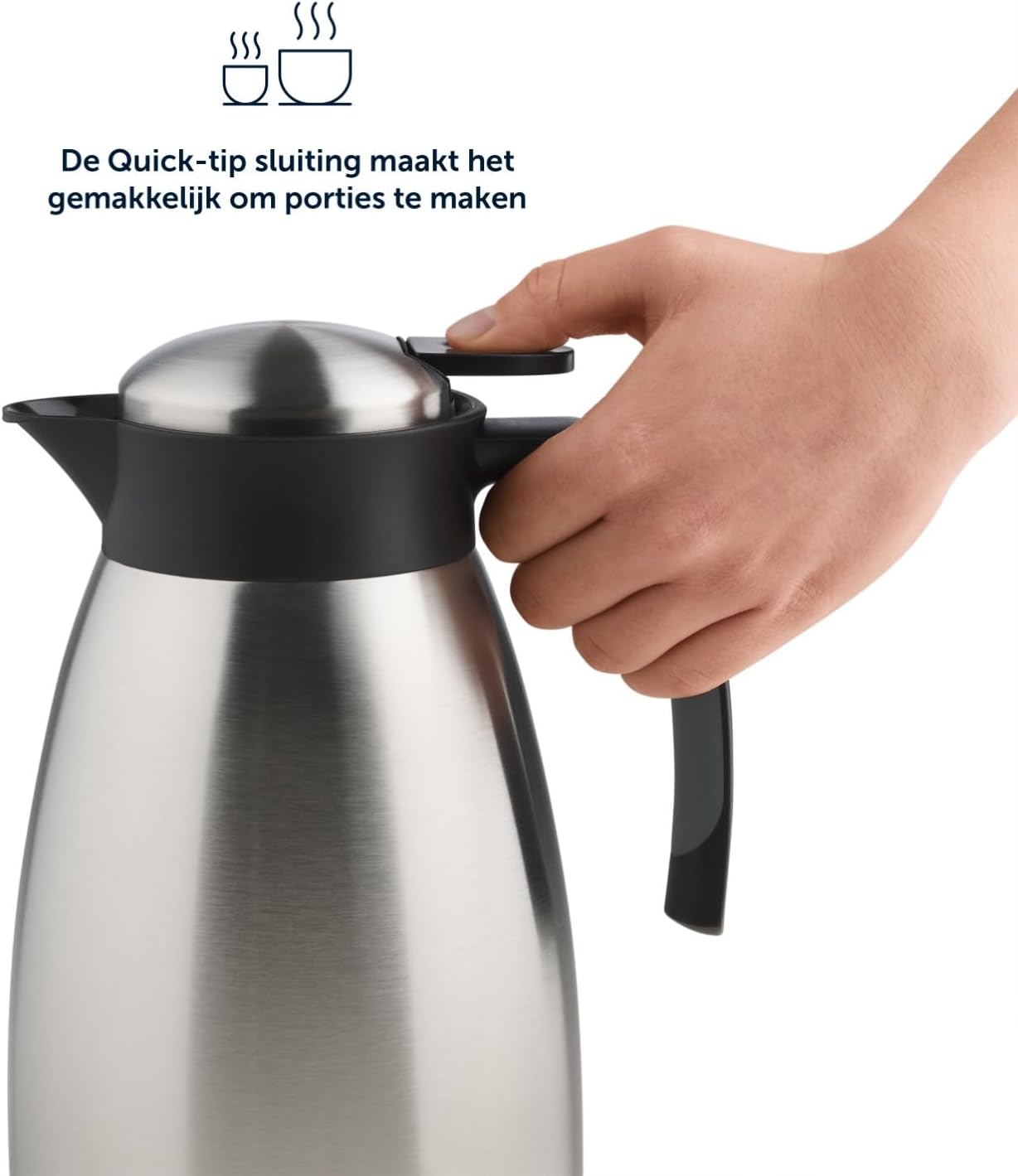 Detalle 2 de Blumtal EB0027 thermoskan 1 liter, vacuümgeïsoleerd met quick-tipsluiting