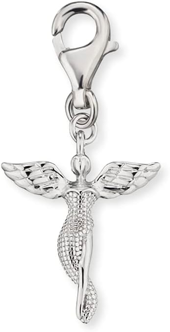 Detalle de Engelsrufer Damen Charm Anhänger Schutzengel Symbol Silber – Sterling Silber, nickelfrei, Karabinerverschluss