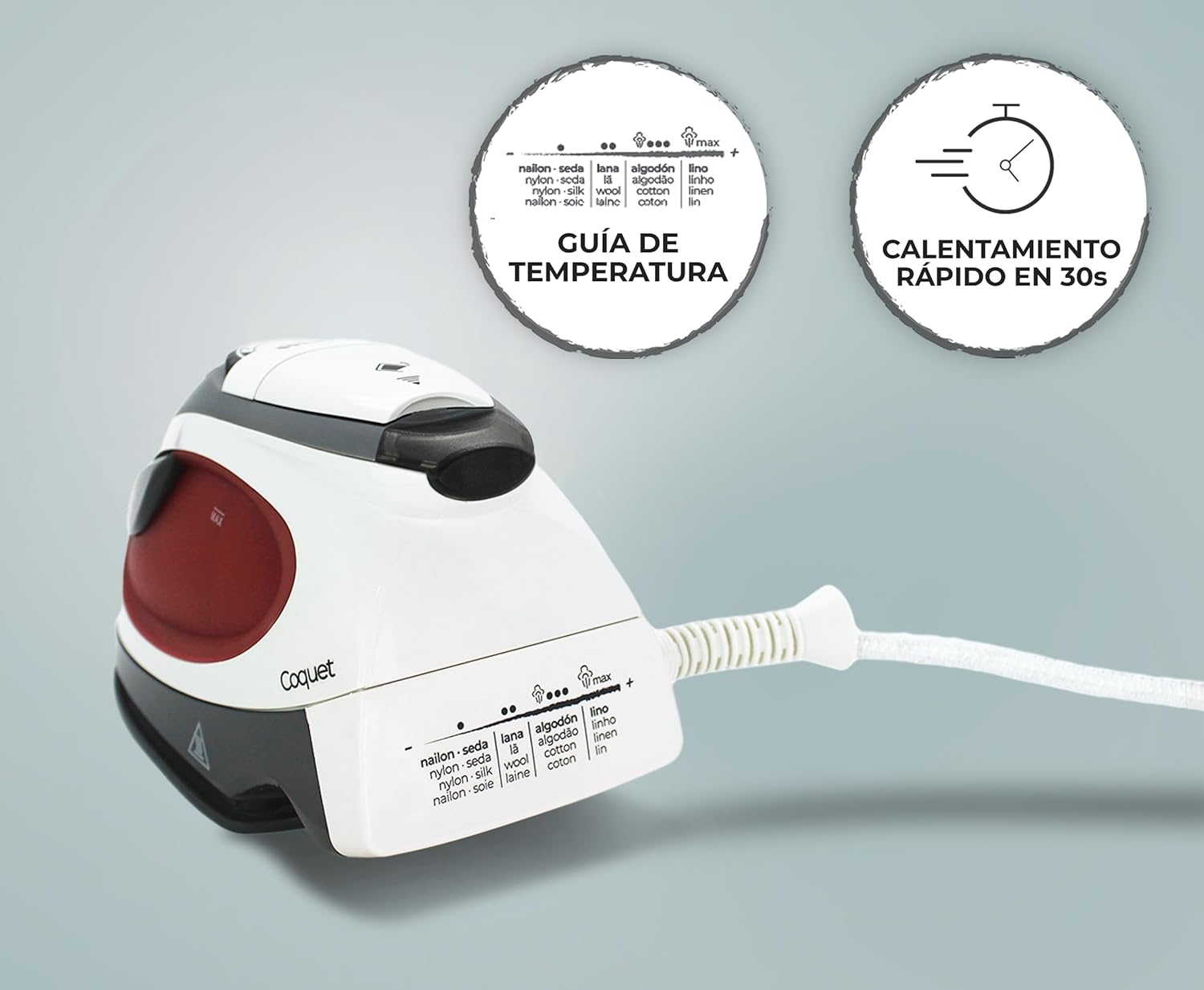 Detalle de ALFA Plancha de Viaje Coquet: compacta, potente y lista para viajar