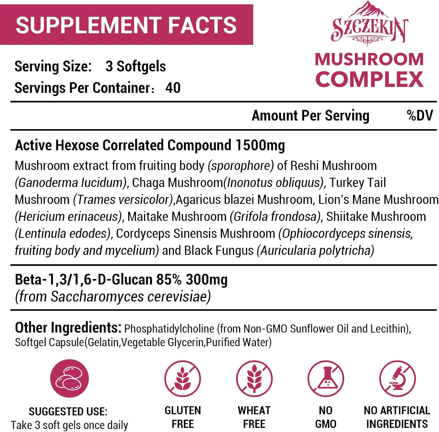 Detalle 2 de Liposomal AHCC Supplement, 1,500 mg