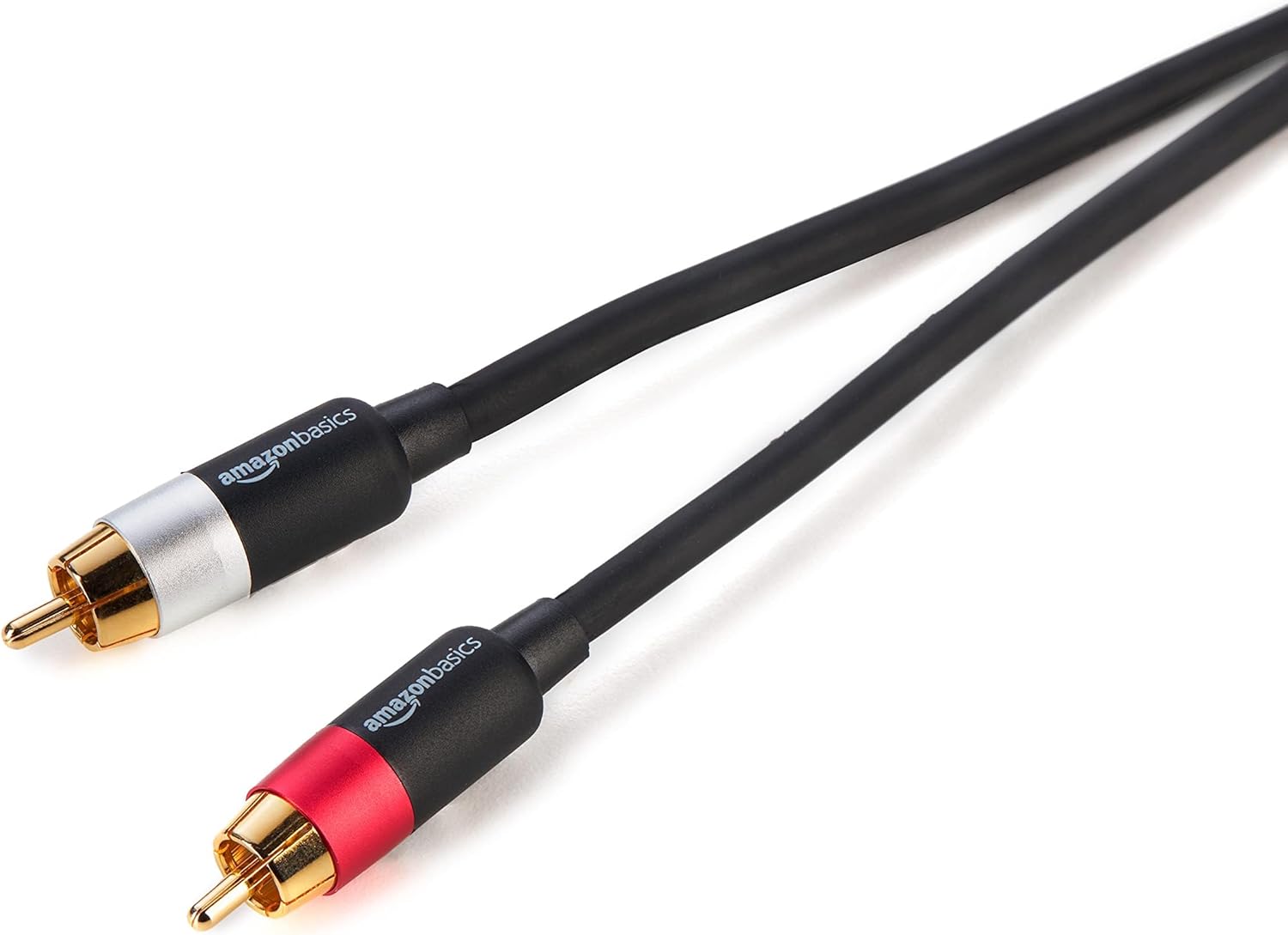 Detalle de Amazon Basics 2-Male RCA Audio Kabel – 10 m, Schwarz