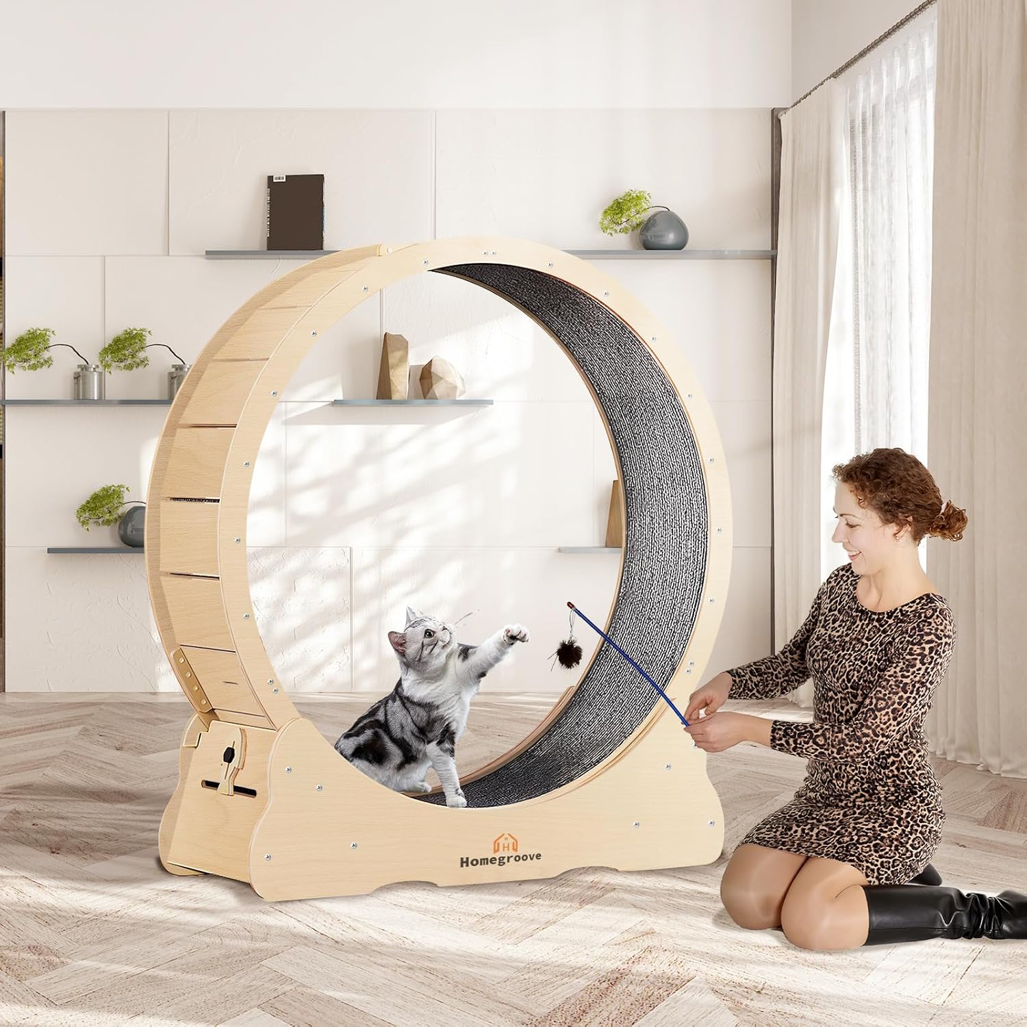 Thumbnail 6 de homegroove Cat Exercise Wheel 43 inch