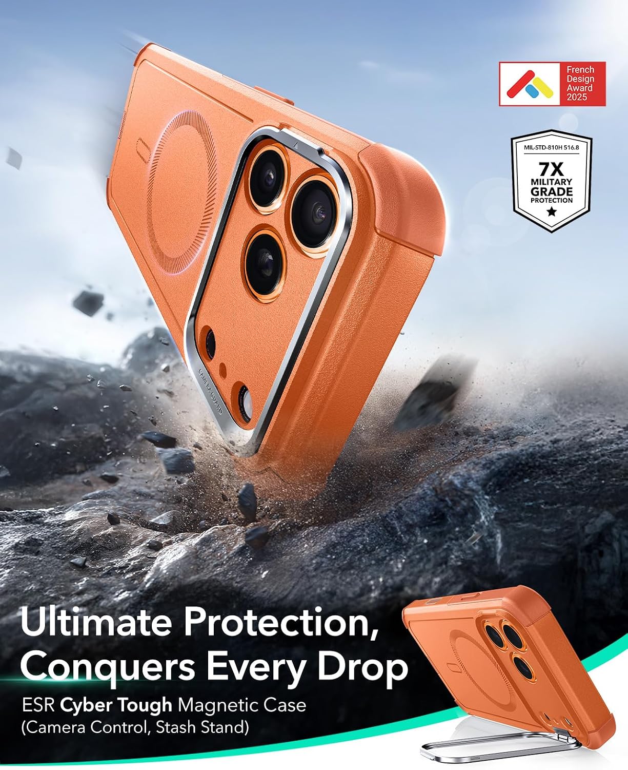 Thumbnail 2 de ESR iPhone 17 Pro Max case with MagSafe 7X military drop protection