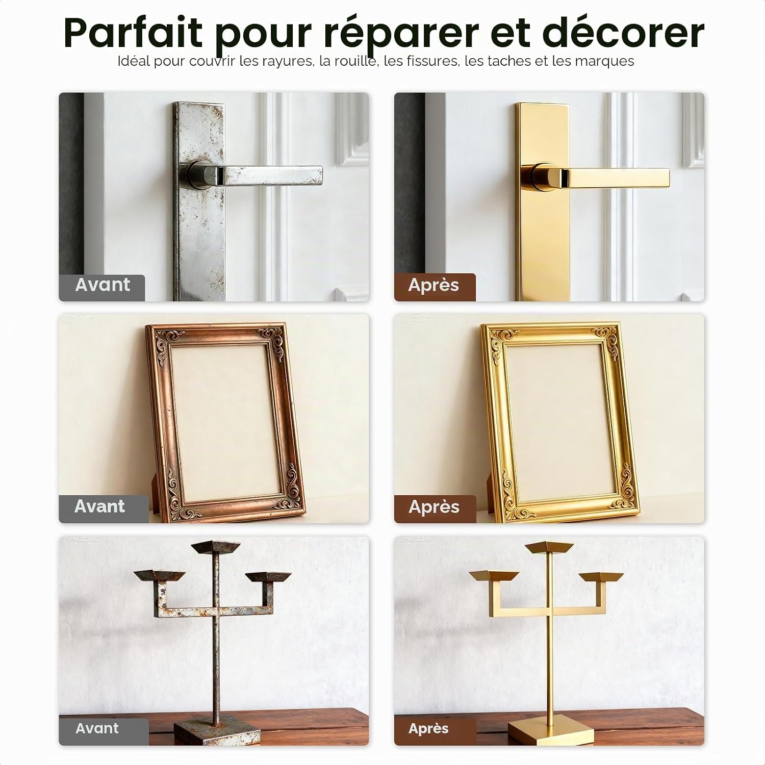 Thumbnail 4 de Nicpro Peinture Dorée Métal – Acrylique Or, 60 ml