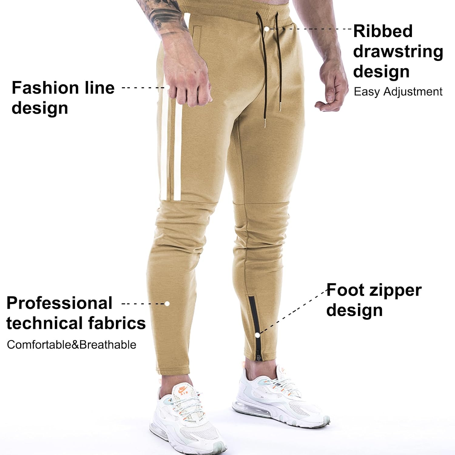 Thumbnail 4 de Suwangi Pantaloni Tuta Uomo Slim Fit Palestra