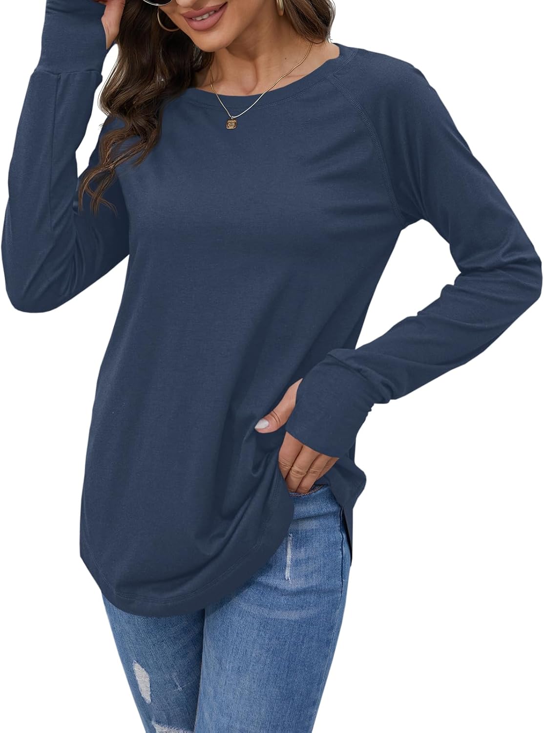 Thumbnail 2 de Fisoew Women's Casual Long Sleeve Tops
