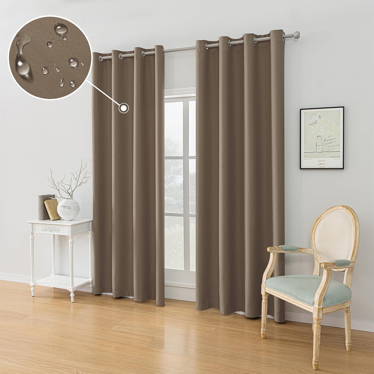 Detalle 2 de Ystyle Rideau Occultant 140x225 cm lot de 2
