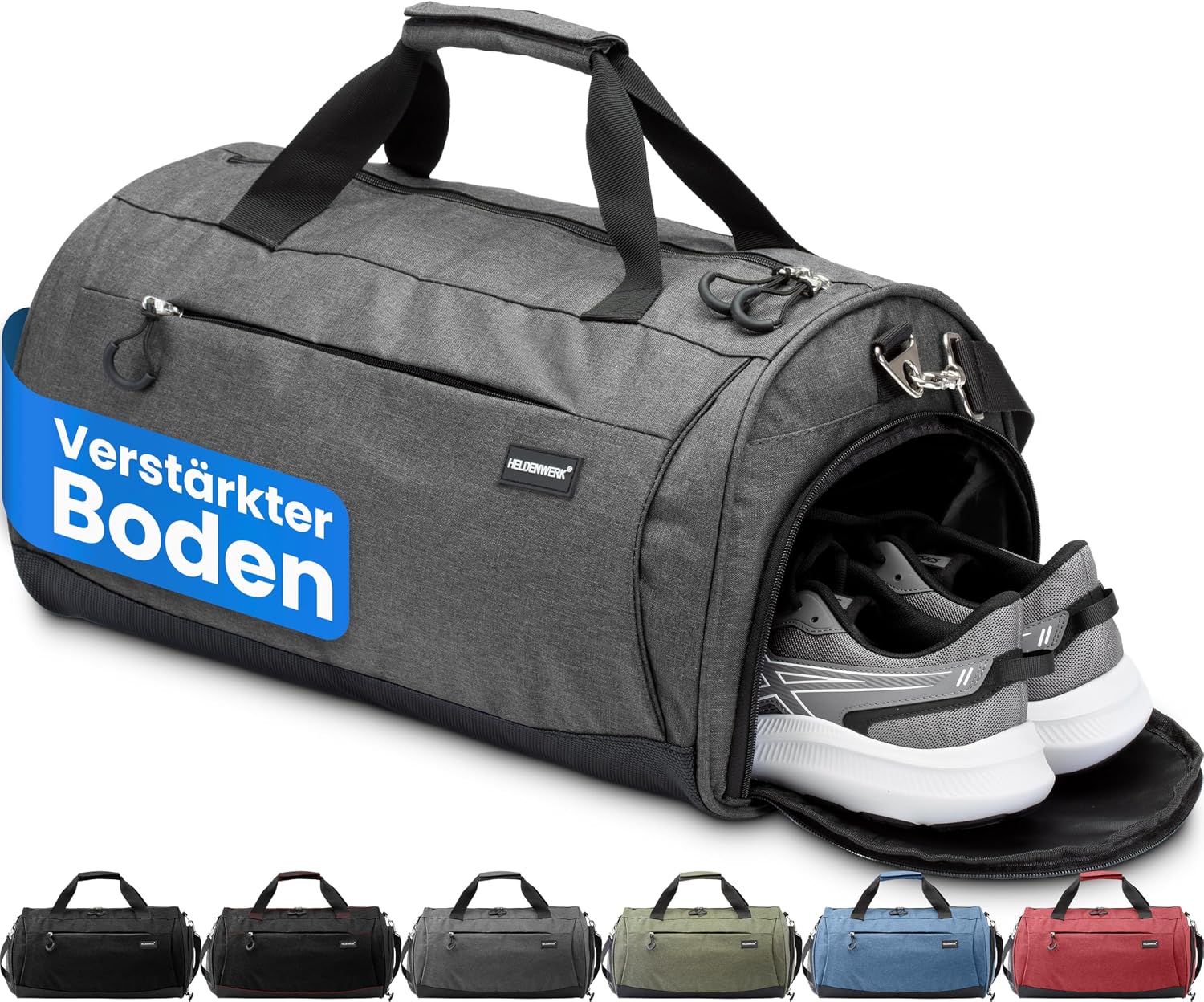Heldenwerk Sporttasche & Reisetasche klein mit Schuhfach und Nassfach (für Damen und Herren)