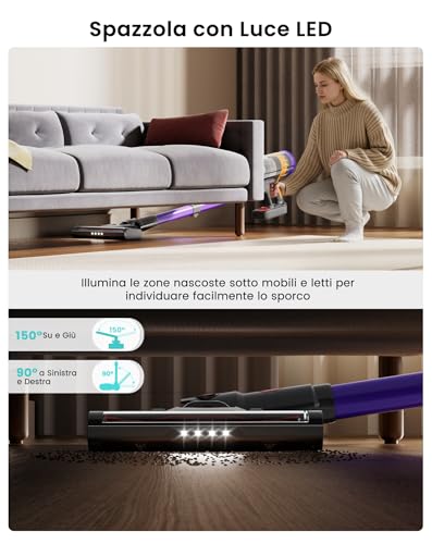 Thumbnail 9 de Lefant V1: Aspirapolvere Senza Fili Potente 40000Pa con Display LED Touch e Kit Accessori 1+2