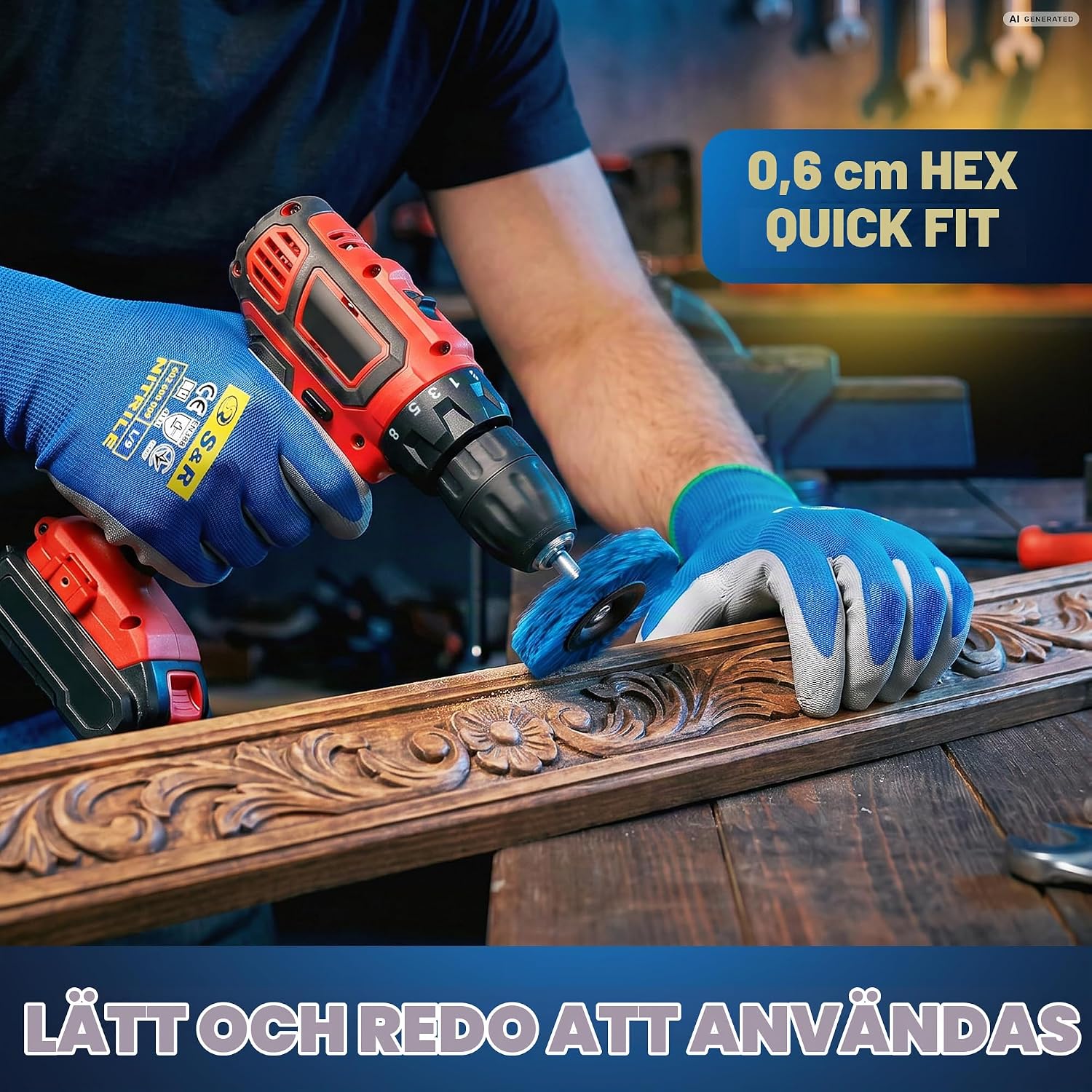 Thumbnail 6 de S&R 135.910.100 nylonborste Ø 100 mm med finkornig tråd