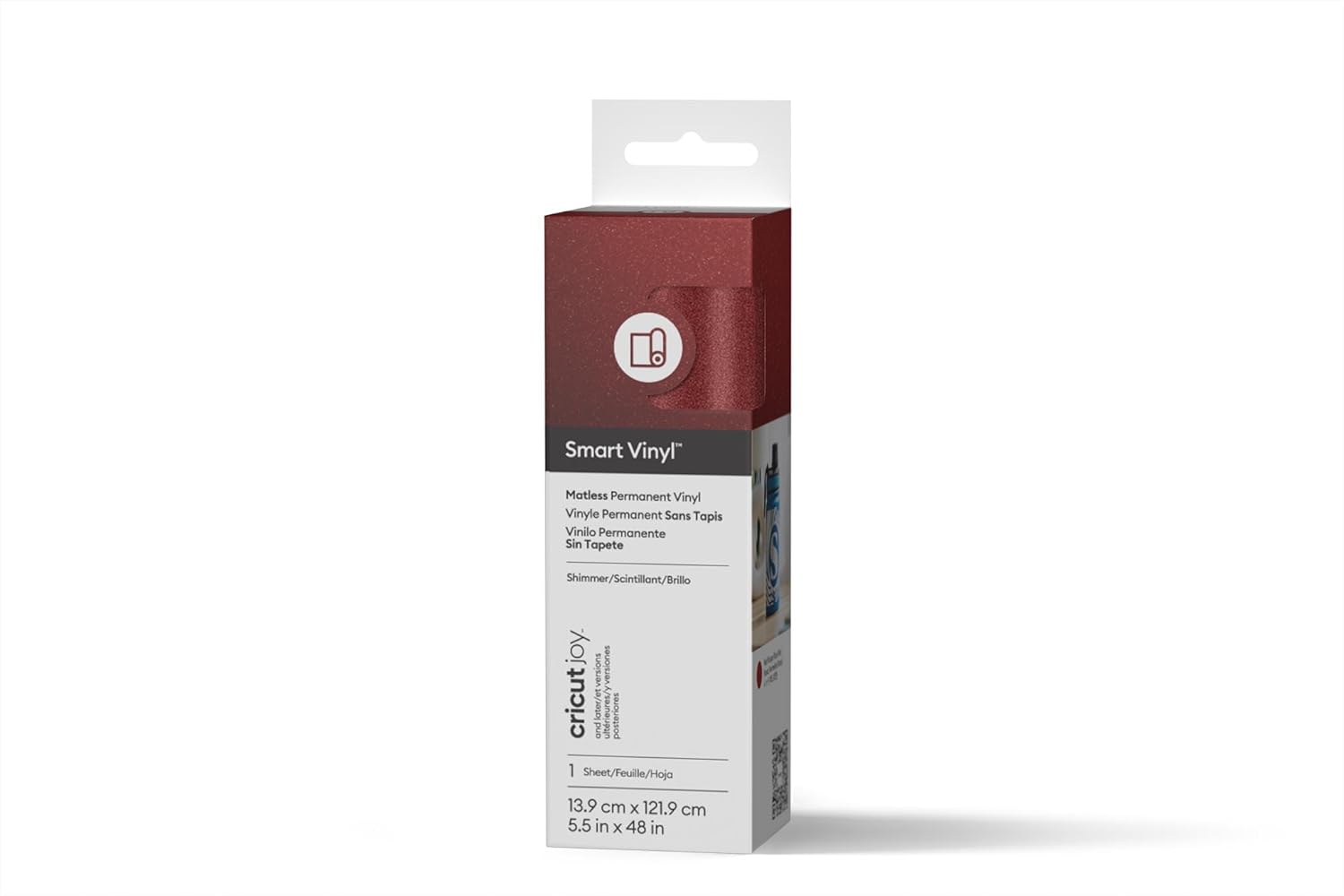 Thumbnail 1 de Cricut Joy Vinyle permanent 14 × 122 cm argent scintillant 🎨