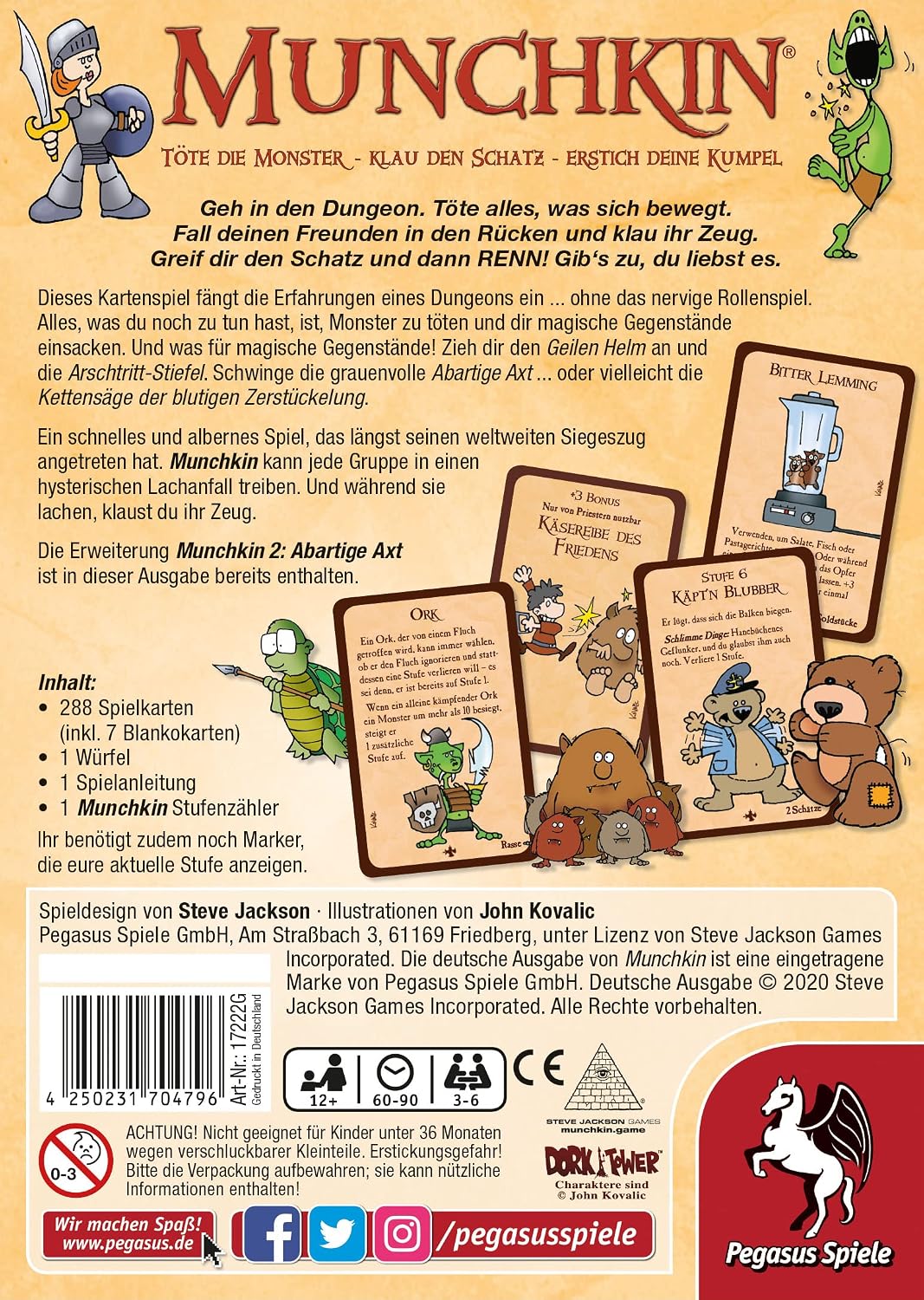 Detalle 2 de Pegasus Spiele Munchkin 3–6 Spieler 🎲