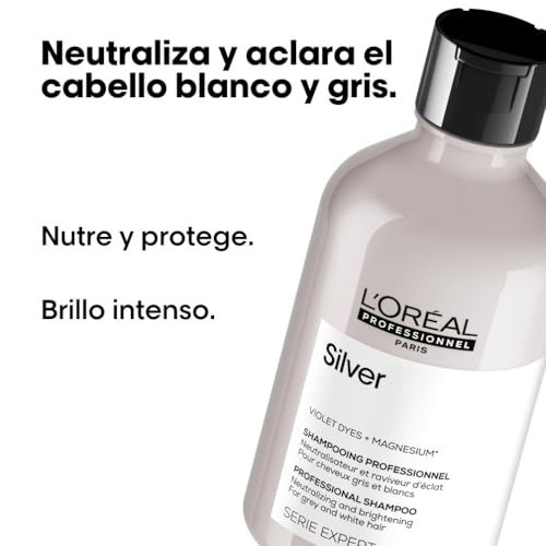 Detalle 2 de L'Oréal Professionnel Champú Silver para Pelo Rubio, 500 ml