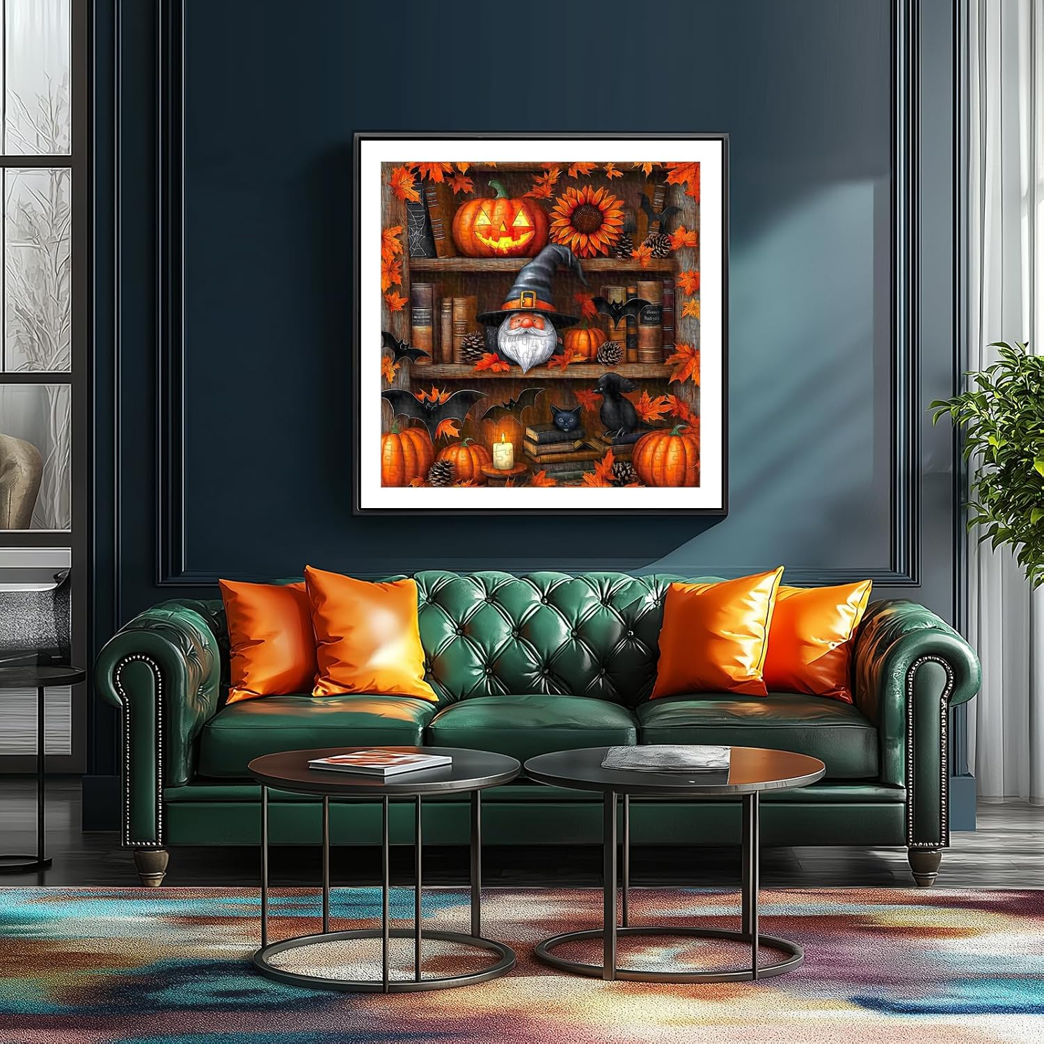 Detalle de Blueforest BFJIUJIU-00952 Halloween Bookshelf 500-Piece Jigsaw Puzzle