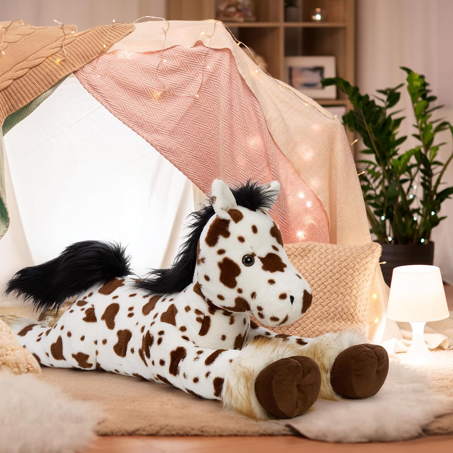 Thumbnail 3 de MaoGoLan 47" Giant Appaloosa Horse Plush Pillow — The Big Cuddle Buddy for Kids and Decor