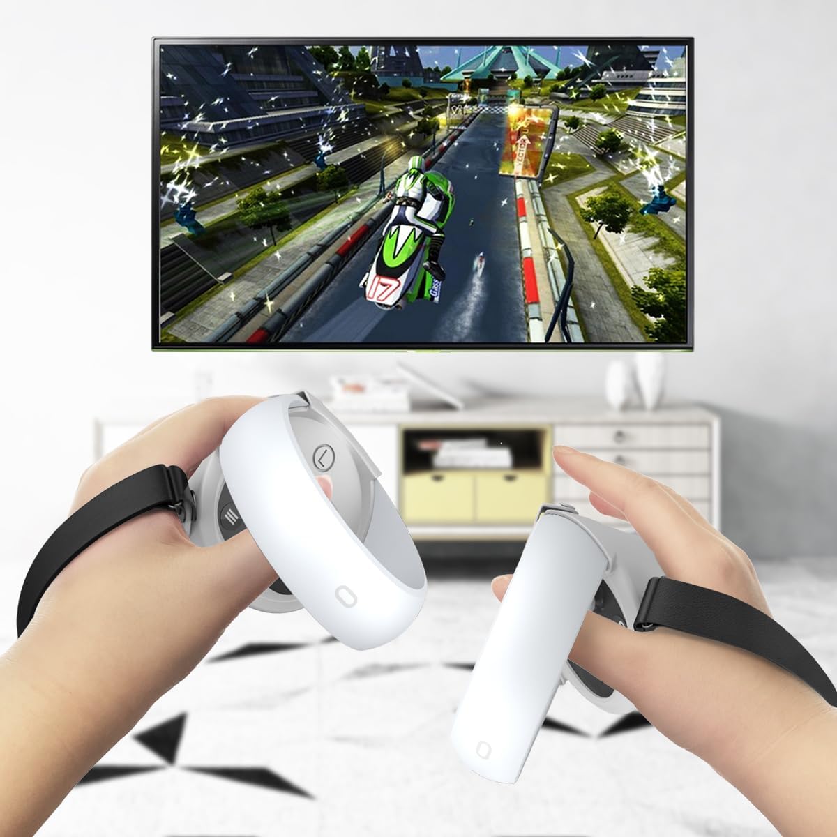 Detalle de AMZDM Controller Grip for Meta Quest 2 1 Pair