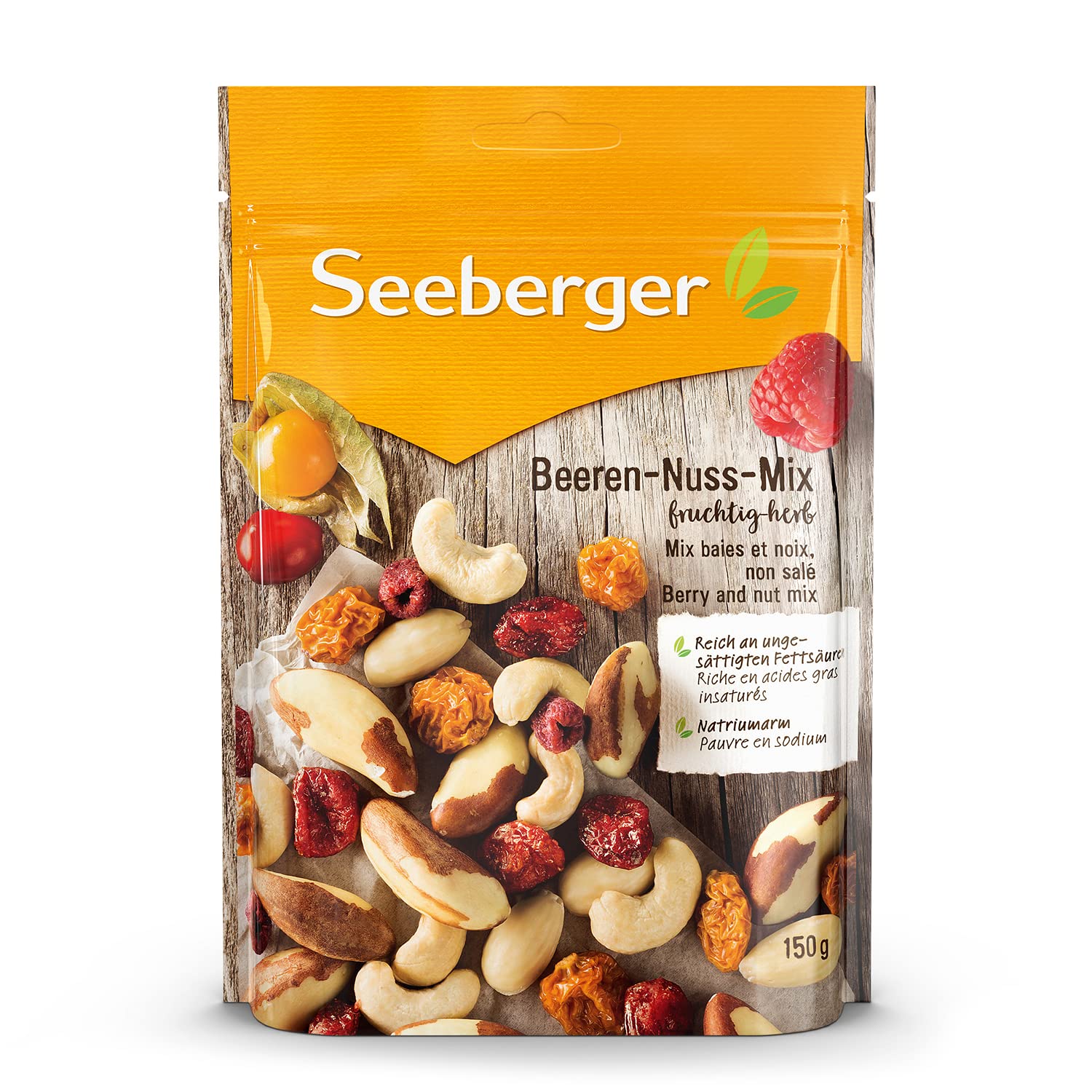 Thumbnail 3 de Seeberger Beeren-Nuss-Mix im 12er Pack (12 x 150 g) – veganer Studentenfutter-Snack mit Paranuss, Nüssen & Physalis