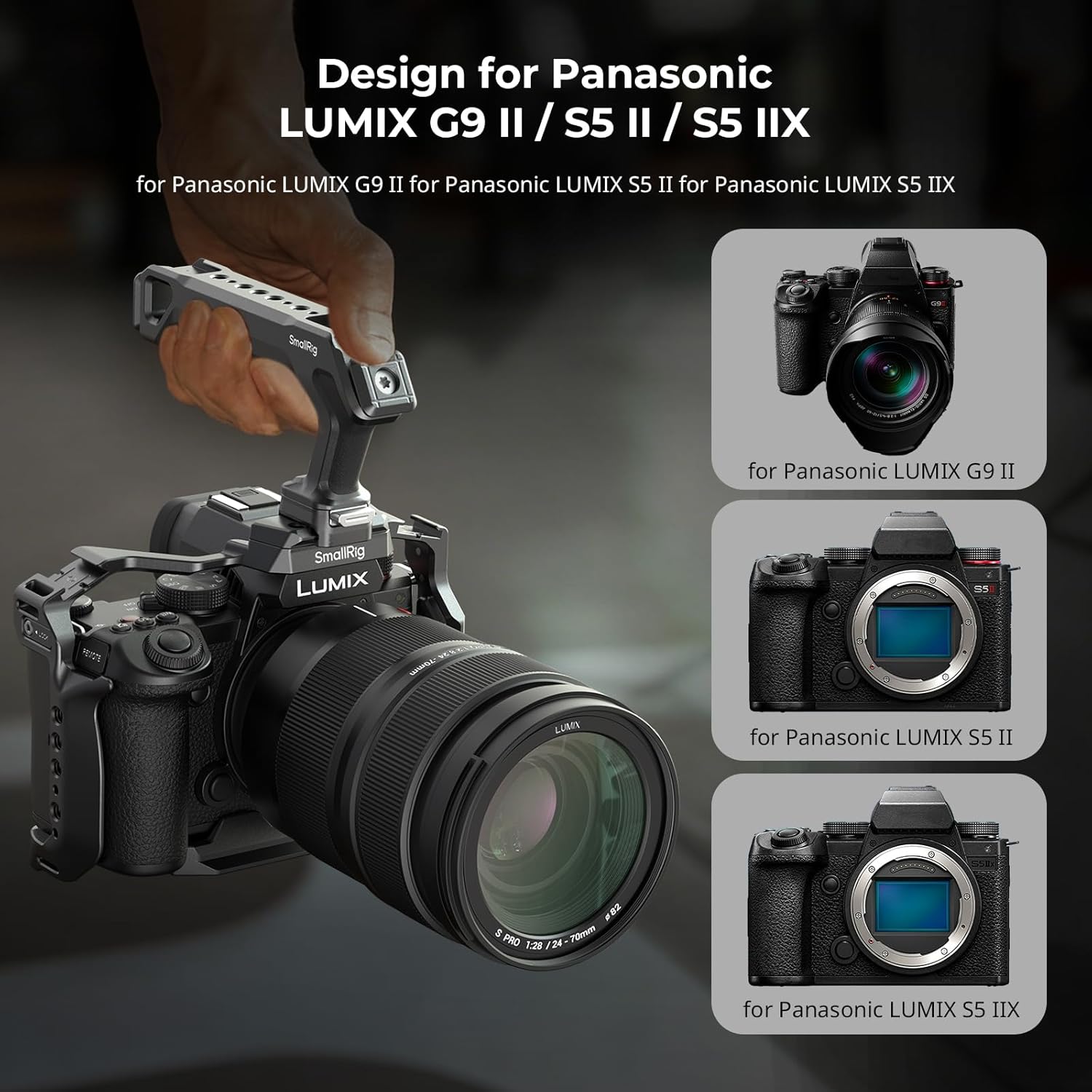 Thumbnail 6 de SMALLRIG 5752 Cage Kit with NATO Top Handle for Panasonic G9 II / S5 II / S5 IIX