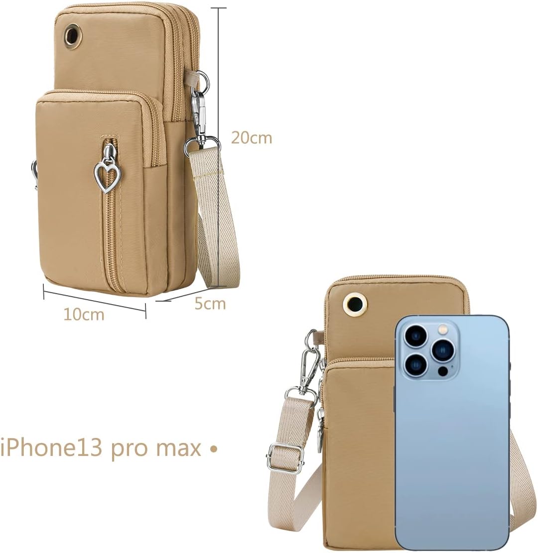 Thumbnail 3 de Aucuu Petit Sacoche Téléphone Femme avec bandoulière réglable (tissu Oxford, pour écran jusqu’à 7")