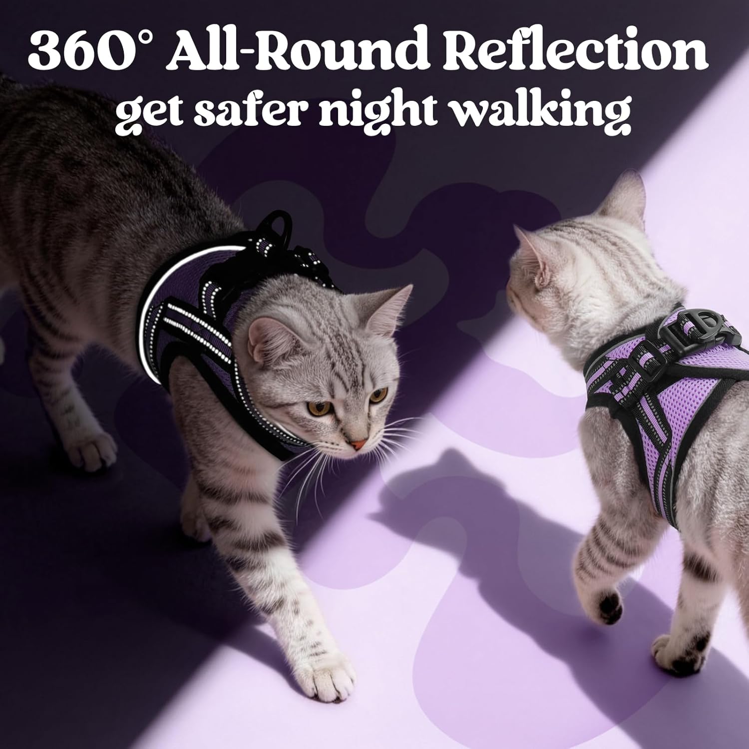 Detalle de rabbitgoo Cat Harness and Lead Set: Escape-Proof, Soft Step-In Vest for Small Cats