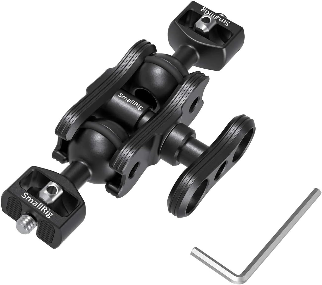 Detalle de SmallRig Articulating Arm 2070B mit doppeltem 360°-Kugelkopf und 1/4-Zoll-Schraubadapter