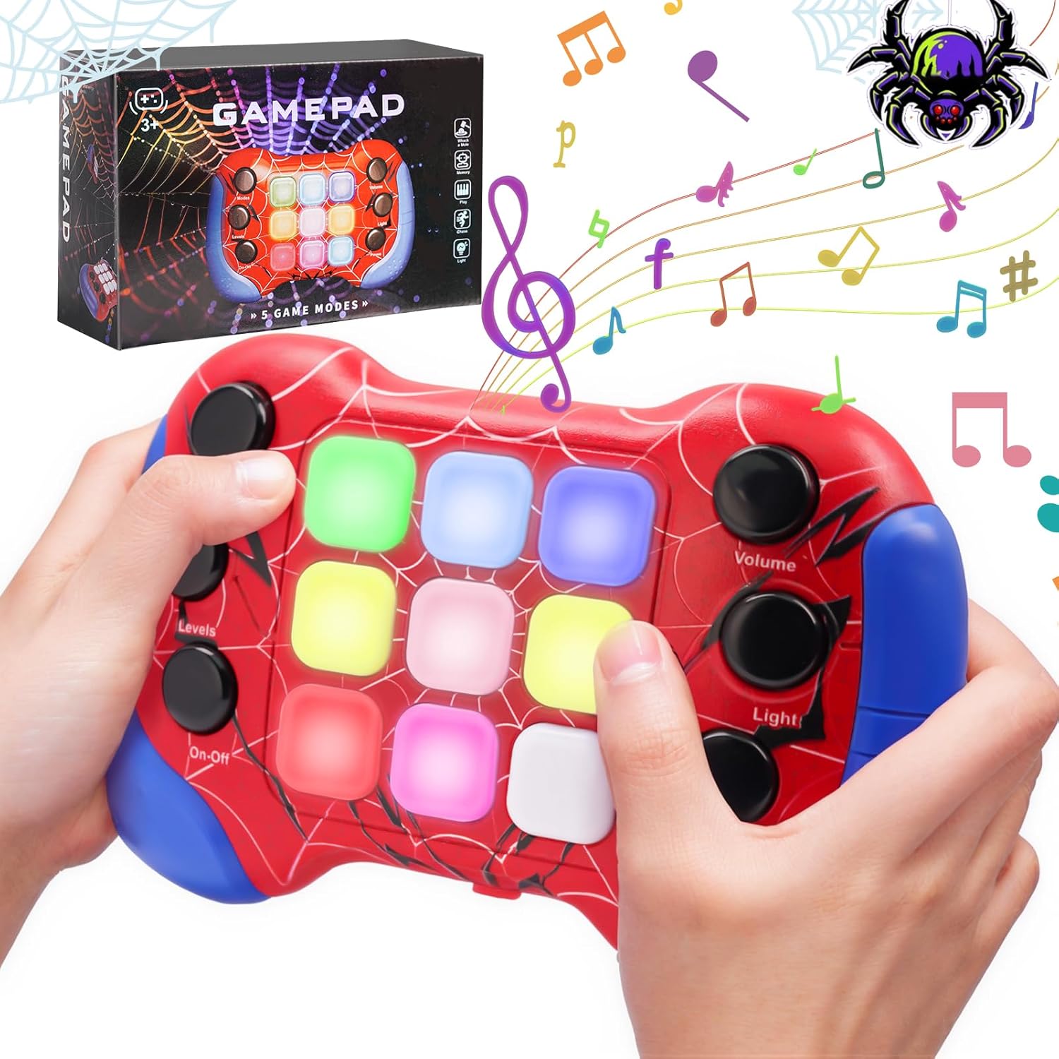 Detalle de Spider Push Pop Fidget Toy for Ages 6–9
