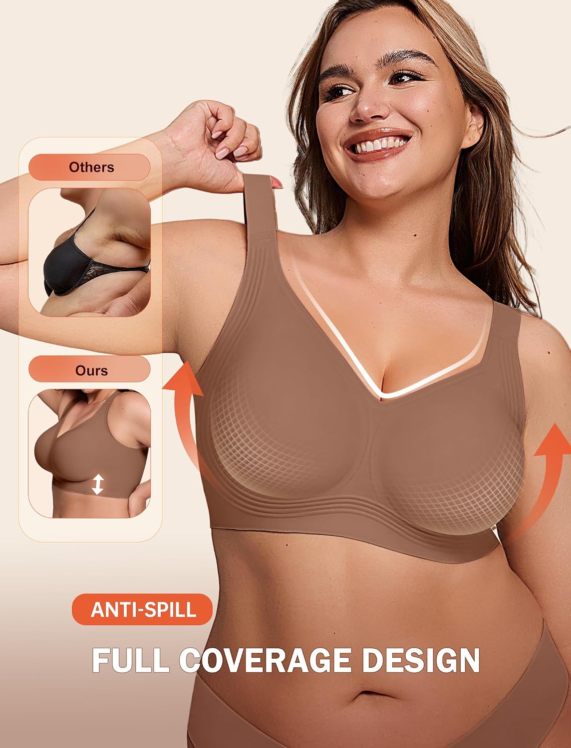 Detalle de LetsJoli Wireless Bra 5XL