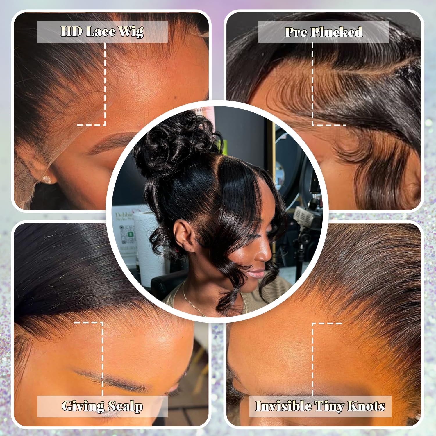 Thumbnail 6 de NESMON 13x6 Full Frontal SKINLIKE HD Lace Wig — 26" Body Wave, 200 Density, 100% Brazilian Virgin Human Hair