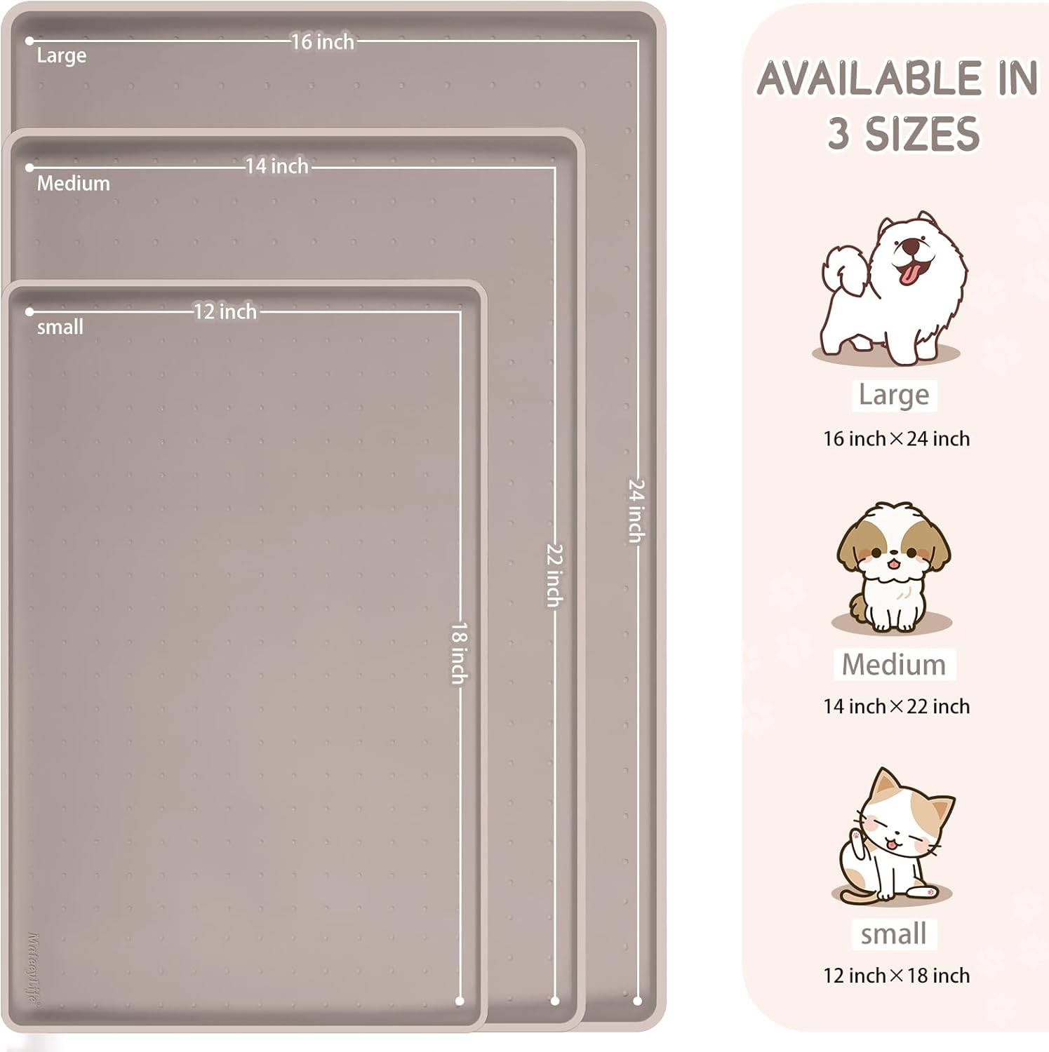 Detalle de MateeyLife Silicone Cat and Dog Food Mat