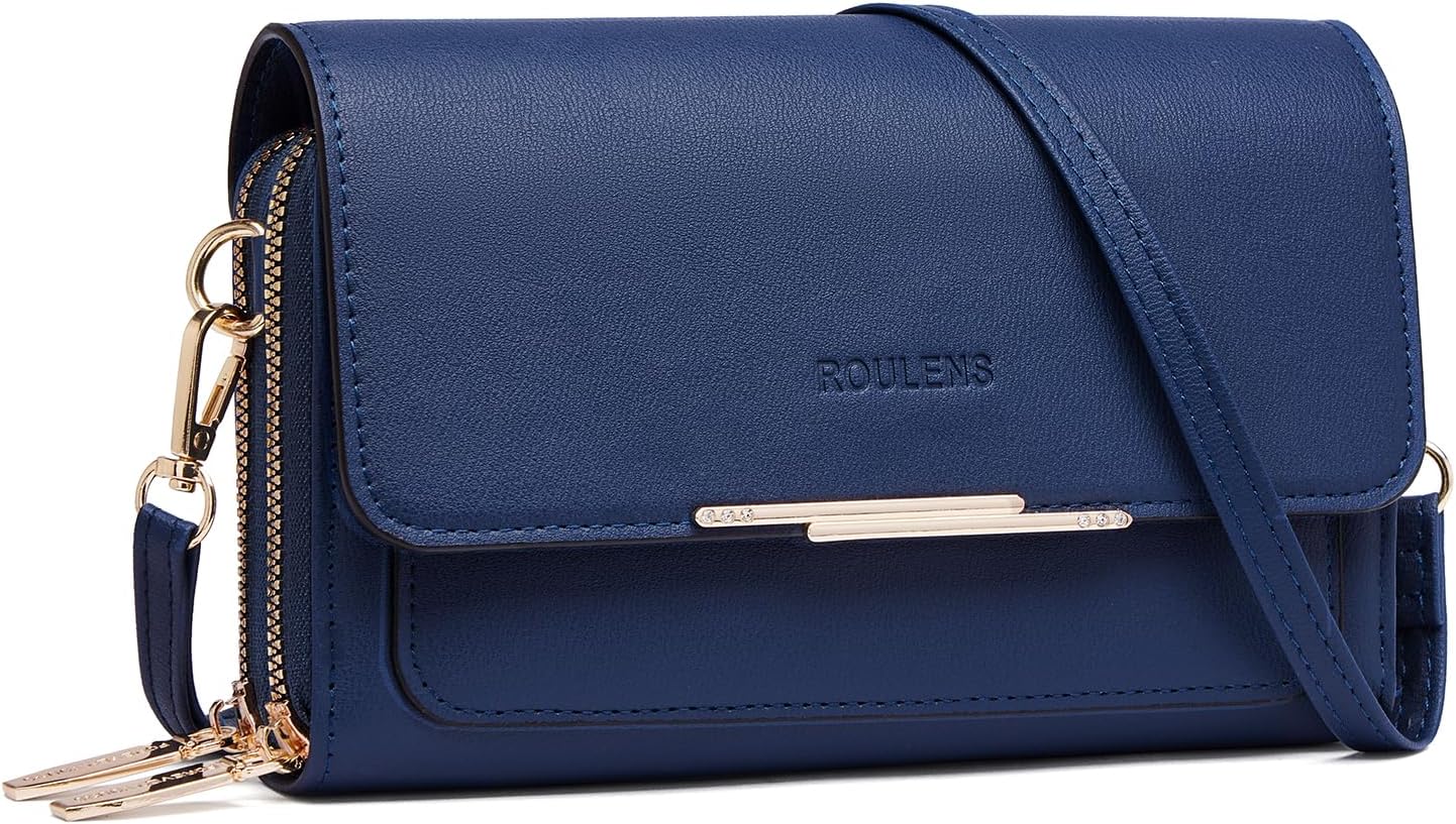Detalle de Roulens Small Crossbody Phone Bag for Women – PU leather phone pouch with adjustable strap and card slots