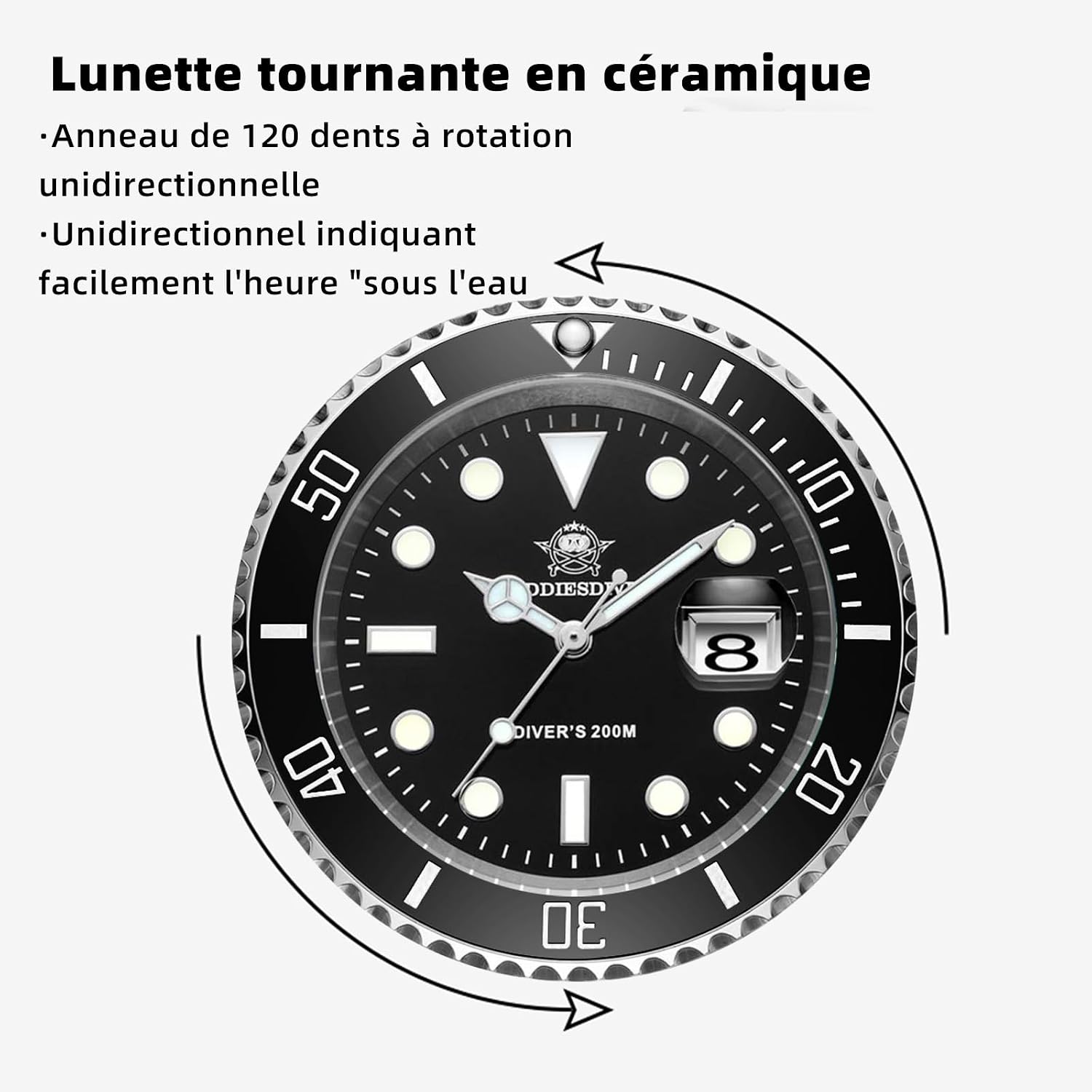 Detalle 2 de ADDIESDIVE 41mm Reloj de buceo analógico